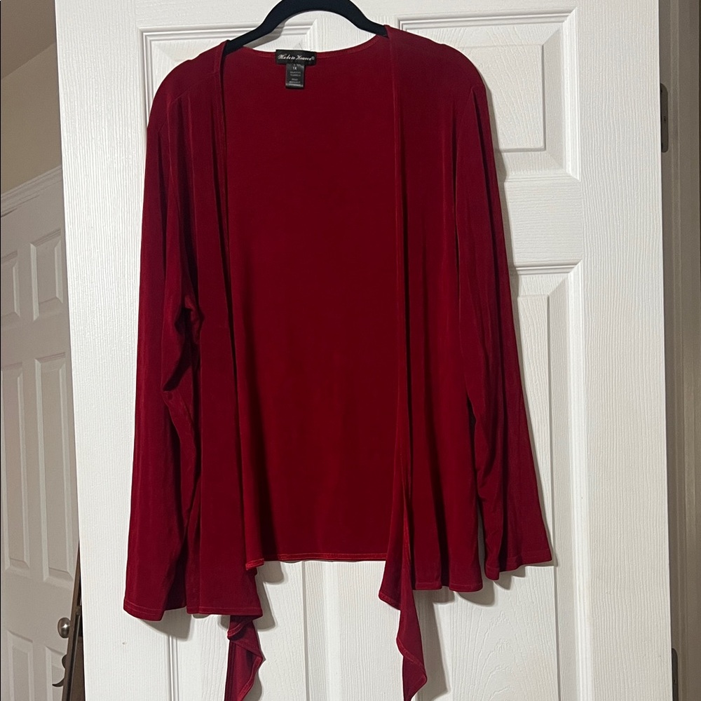 Travel Friendly Burgundy/Deep Red Cardigan